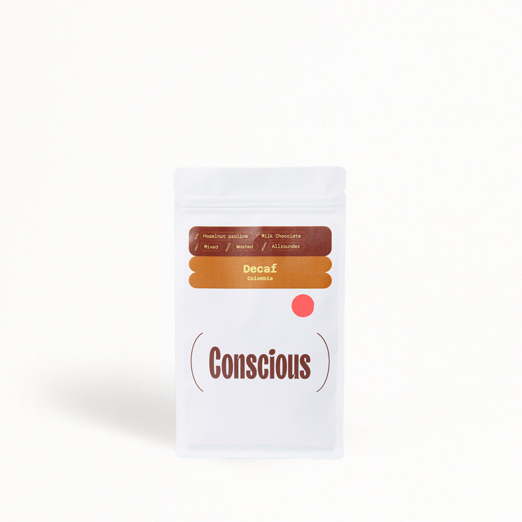 Decaf Colombia coffee - sugarcane process decaf - Conscious with coffee