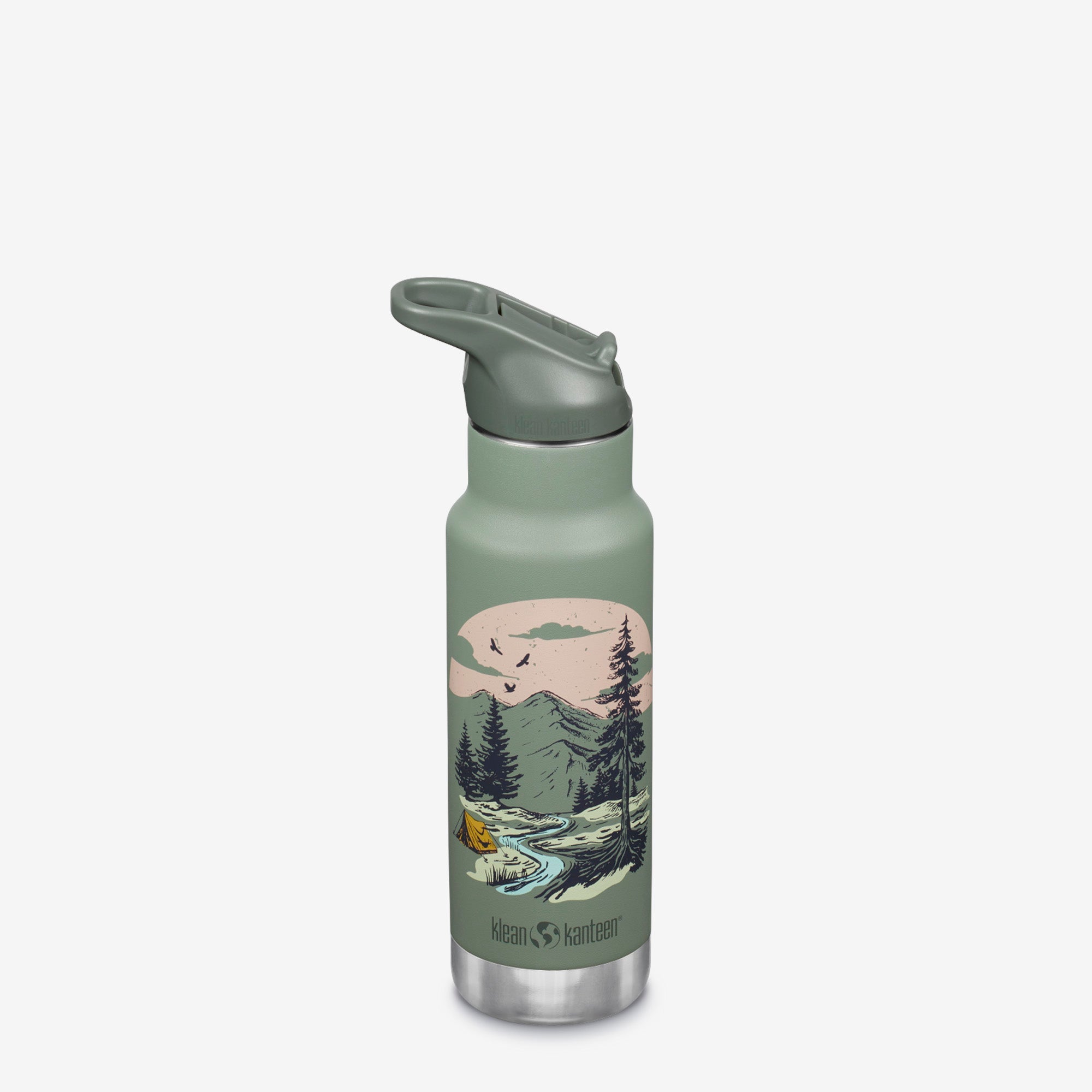 Insulated Kid Classic Water Bottle 355ml (12oz) with Flip Seal Sport Cap