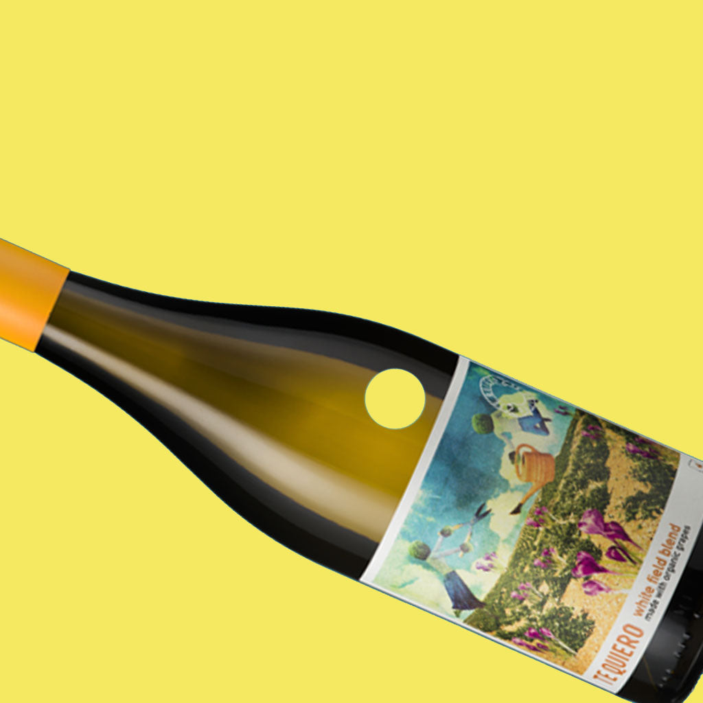 Te Quiero white field blend wine - lifestyle image - organic Spanish white